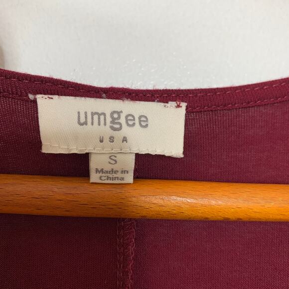 3/$20 Umgee red pleated skater three quarter sleeve flared mini dress SZ S - Picture 7 of 9